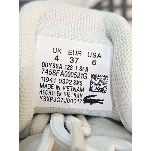 Lacoste‎ Odyssa 123 Sneakers Women's 6 White Grey - Picture 6 of 12